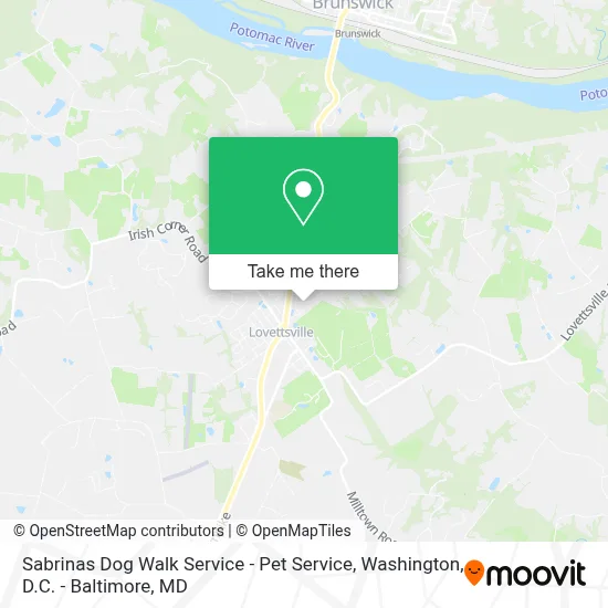 Sabrinas Dog Walk Service - Pet Service map