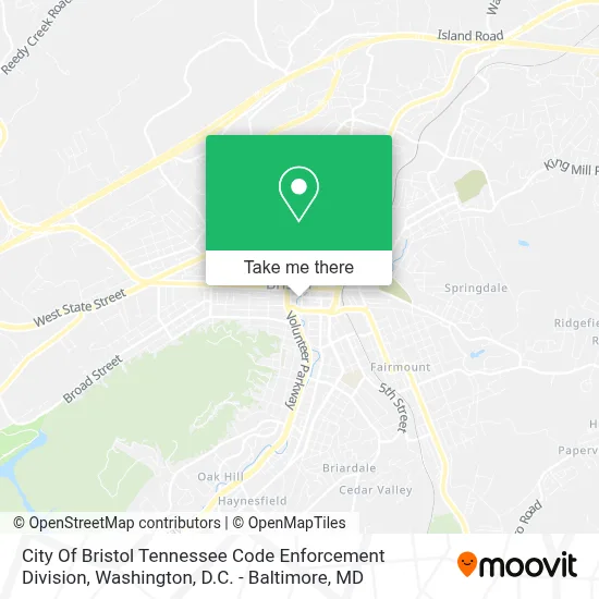 City Of Bristol Tennessee Code Enforcement Division map