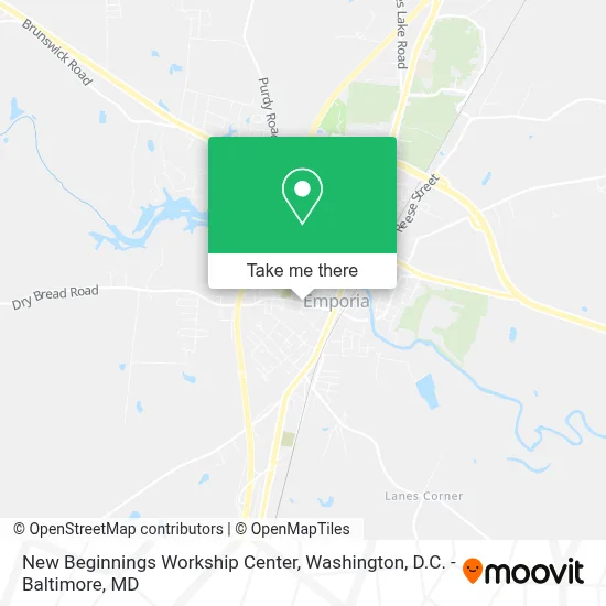 New Beginnings Workship Center map