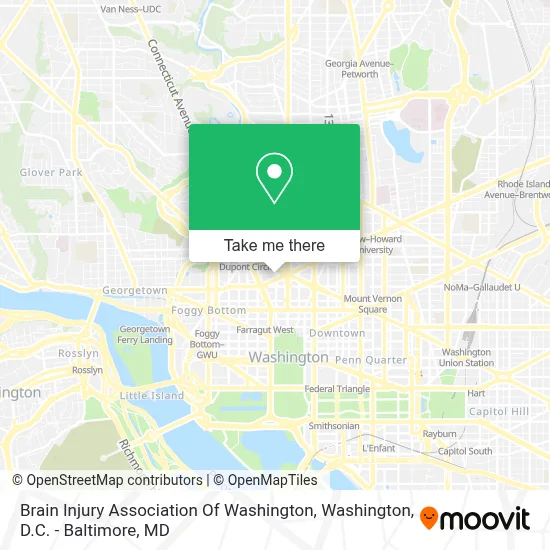 Brain Injury Association Of Washington map