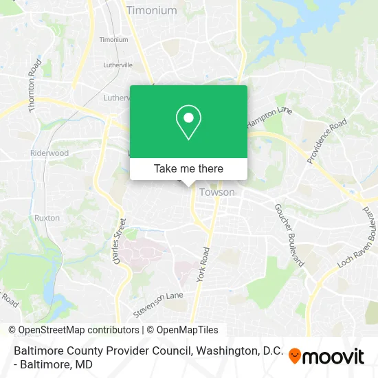 Baltimore County Provider Council map