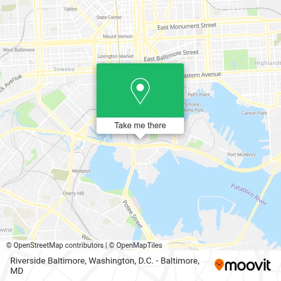 Riverside Baltimore map