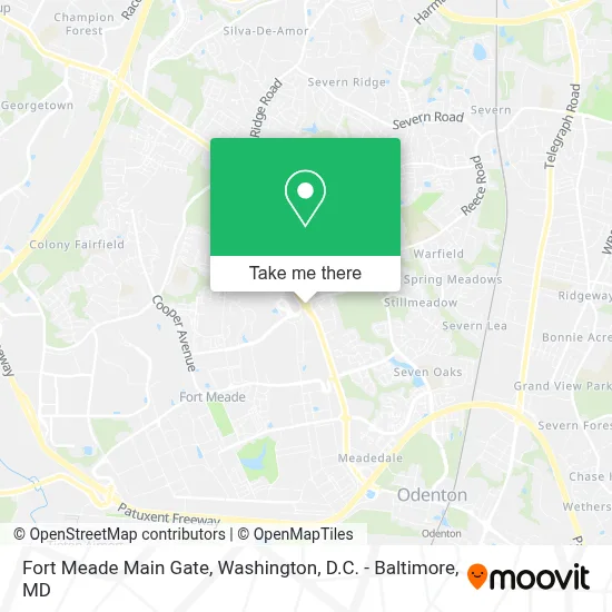 Fort Meade Main Gate map