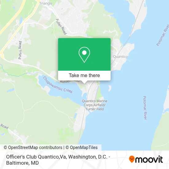 Officer's Club Quantico,Va map