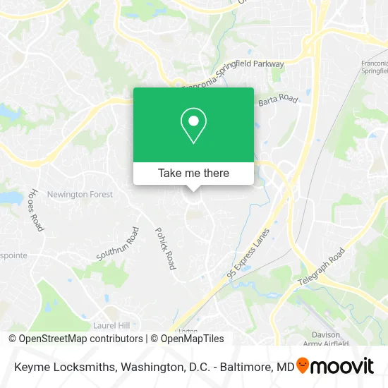 Keyme Locksmiths map