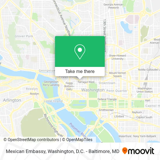 Mexican Embassy map