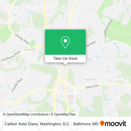 Caliber Auto Glass map