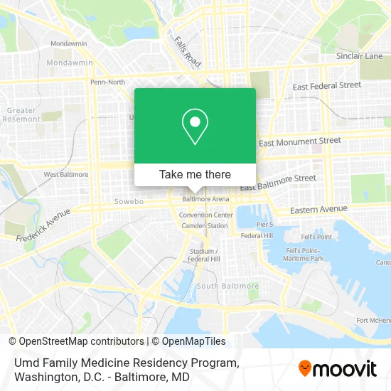 Umd Family Medicine Residency Program map