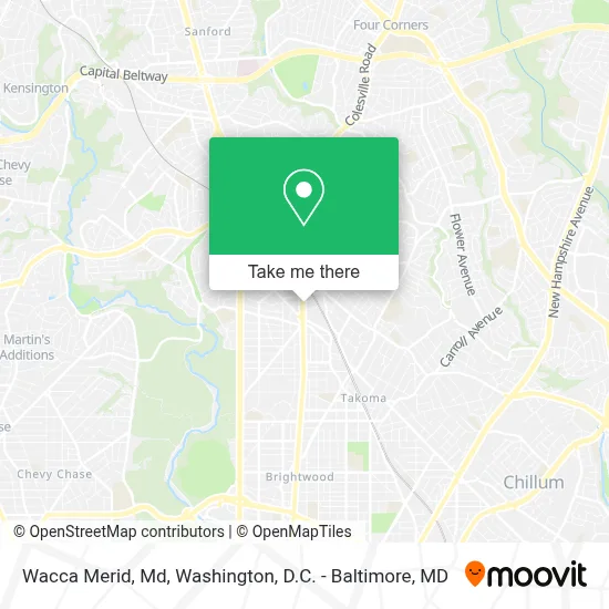 Wacca Merid, Md map