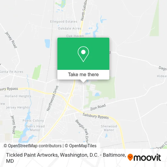 Tickled Paint Artworks map