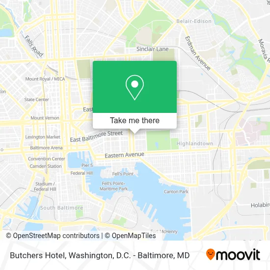 Butchers Hotel map