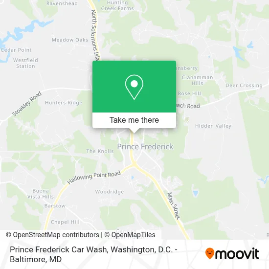 Prince Frederick Car Wash map