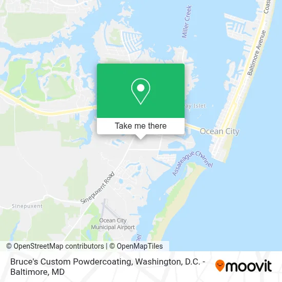 Bruce's Custom Powdercoating map