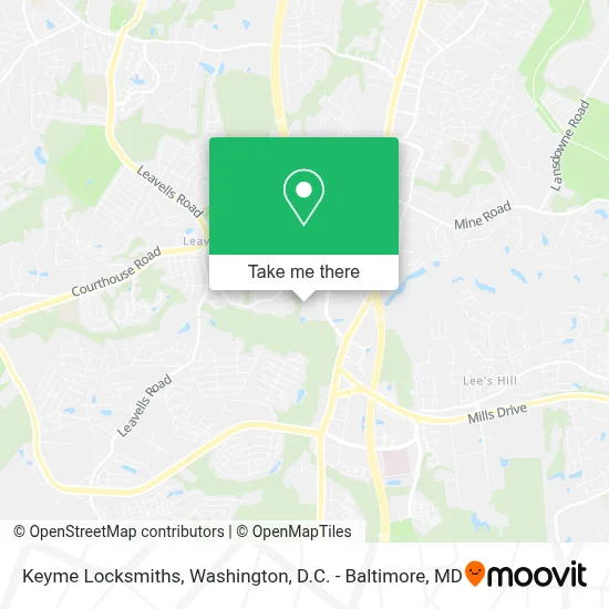 Keyme Locksmiths map