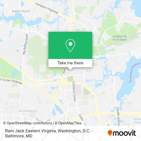 Ram Jack Eastern Virginia map