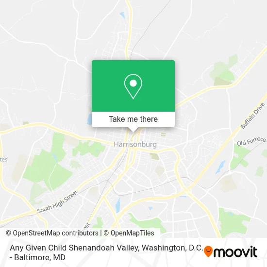 Any Given Child Shenandoah Valley map