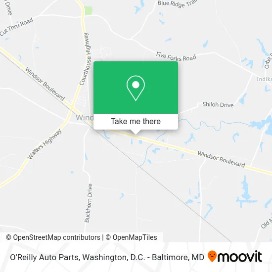 O'Reilly Auto Parts map