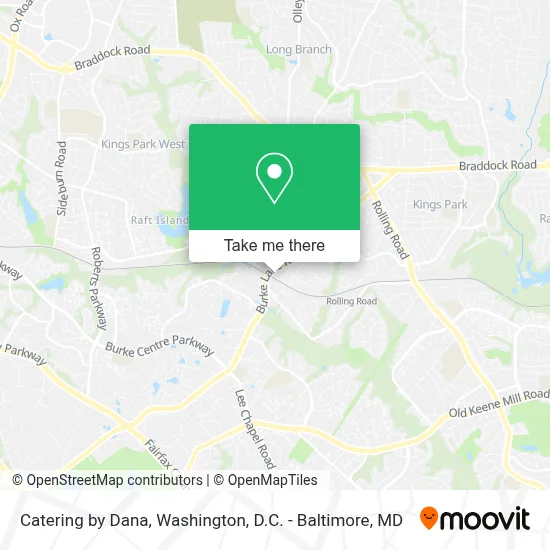 Catering by Dana map