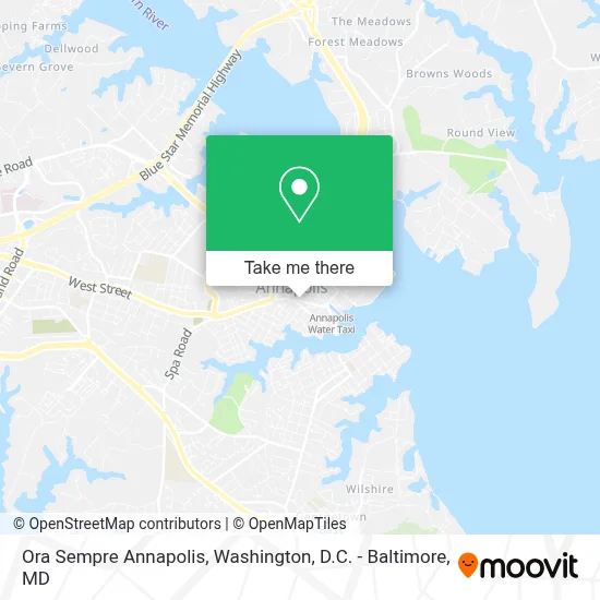 Ora Sempre Annapolis map