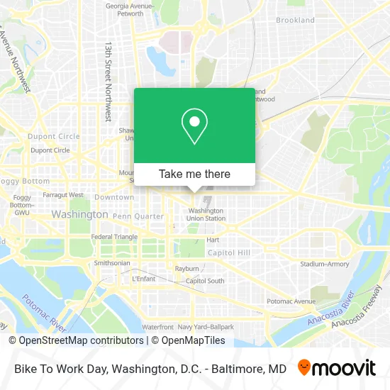 Bike To Work Day map