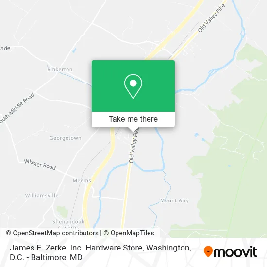 James E. Zerkel Inc. Hardware Store map