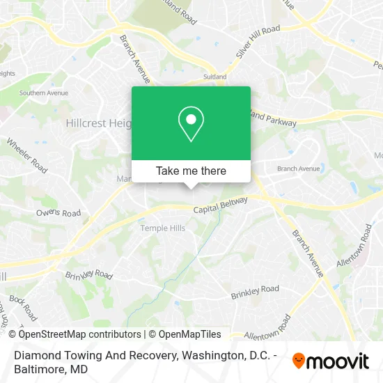 Diamond Towing And Recovery map