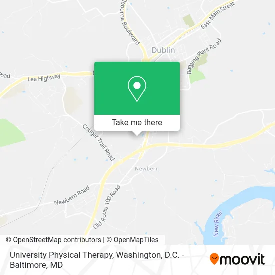 University Physical Therapy map