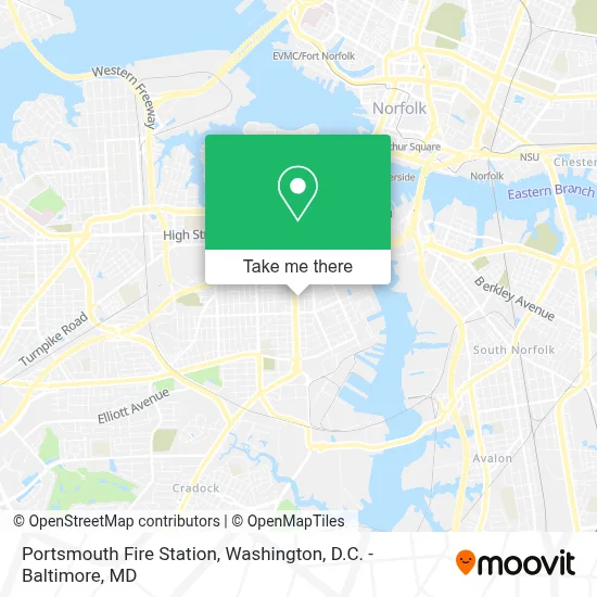 Portsmouth Fire Station map
