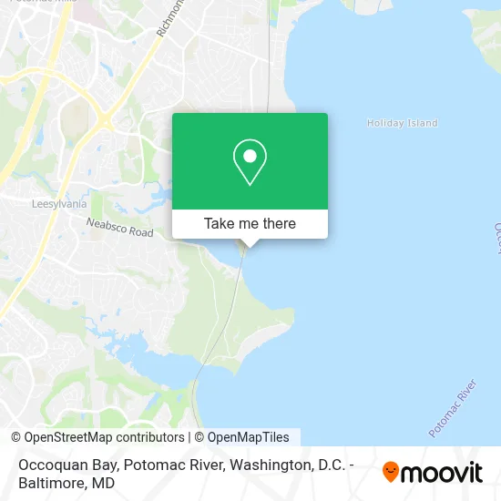 Occoquan Bay, Potomac River map