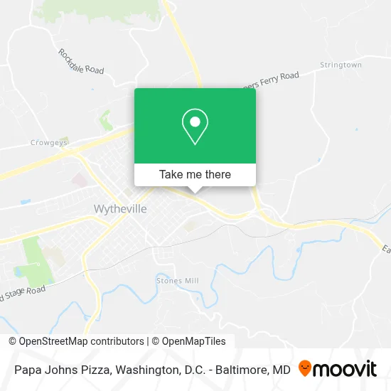 Papa Johns Pizza map