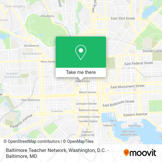 Baltimore Teacher Network map