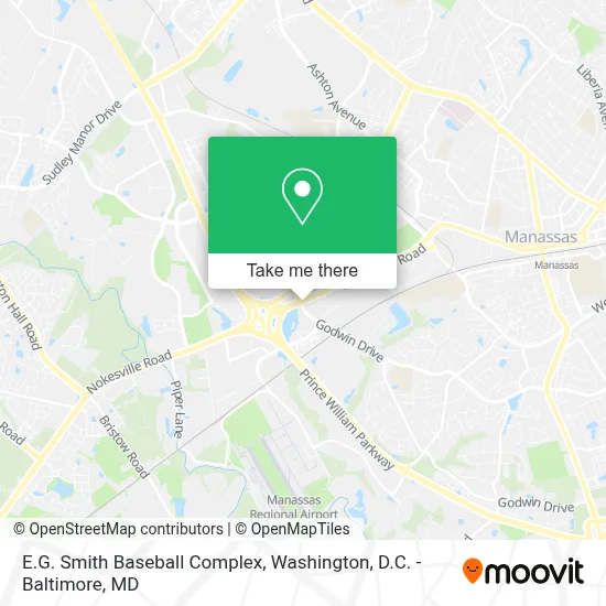 E.G. Smith Baseball Complex map