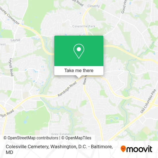 Colesville Cemetery map