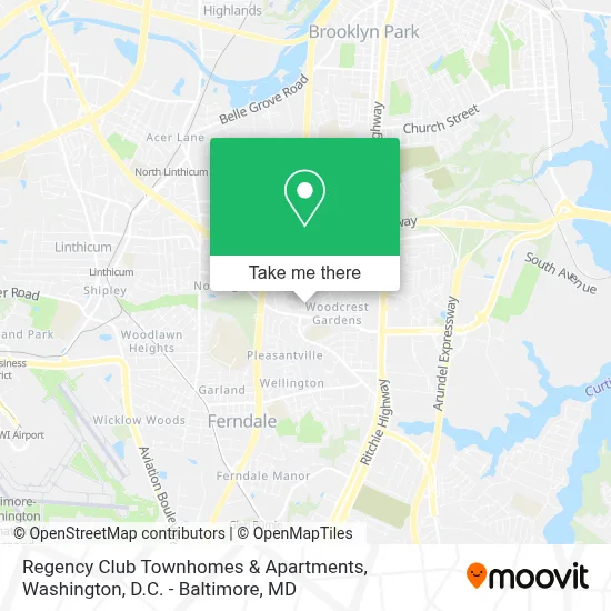 Regency Club Townhomes & Apartments map