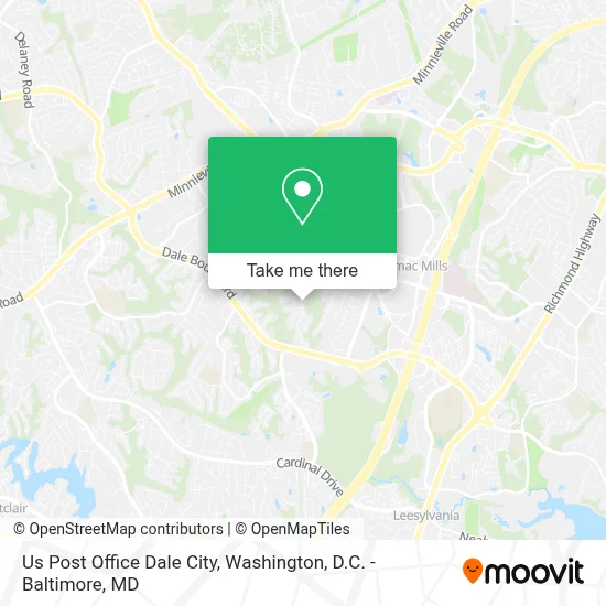 Us Post Office Dale City map