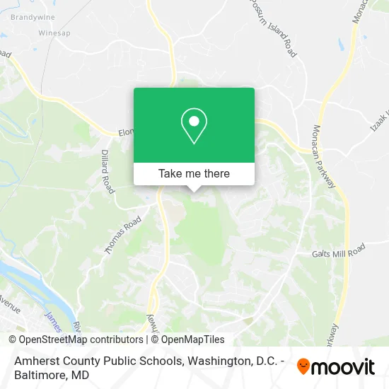 Amherst County Public Schools map