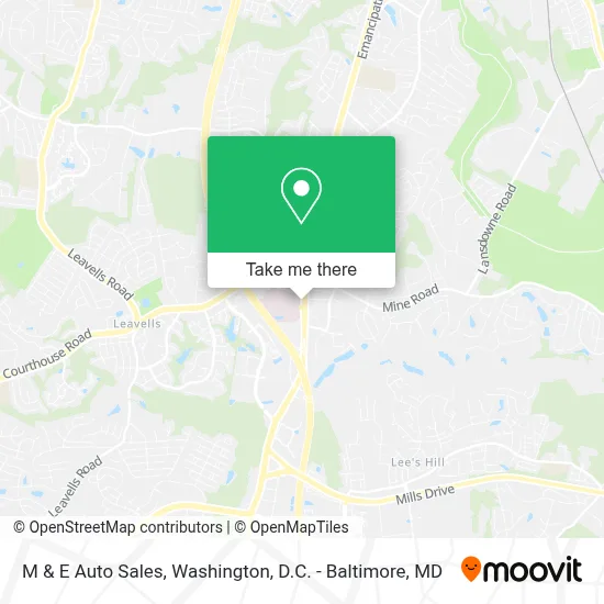 M & E Auto Sales map