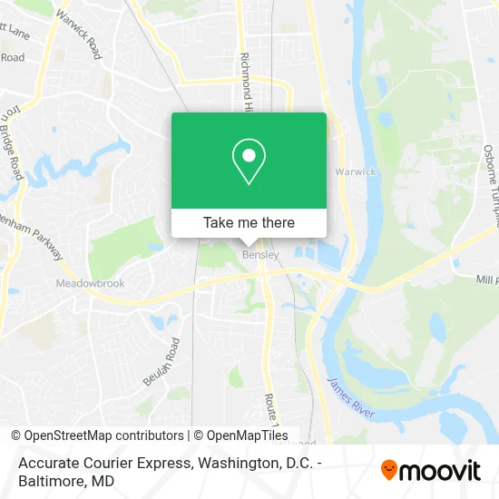 Accurate Courier Express map