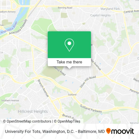 University For Tots map