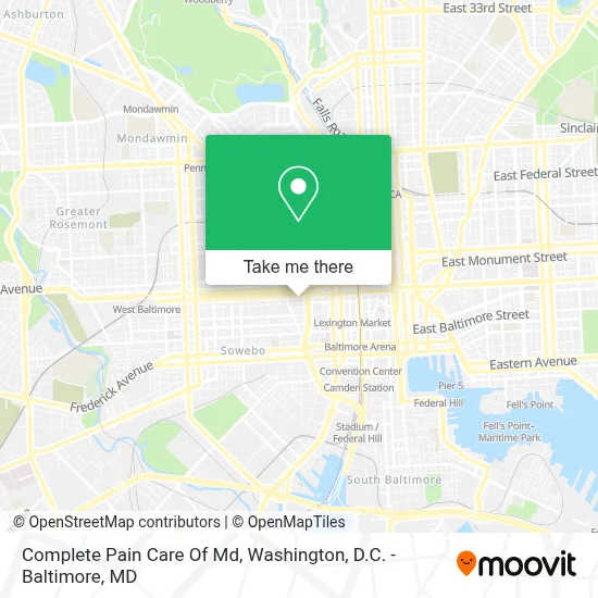 Complete Pain Care Of Md map
