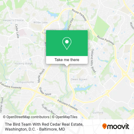 The Bird Team With Red Cedar Real Estate map