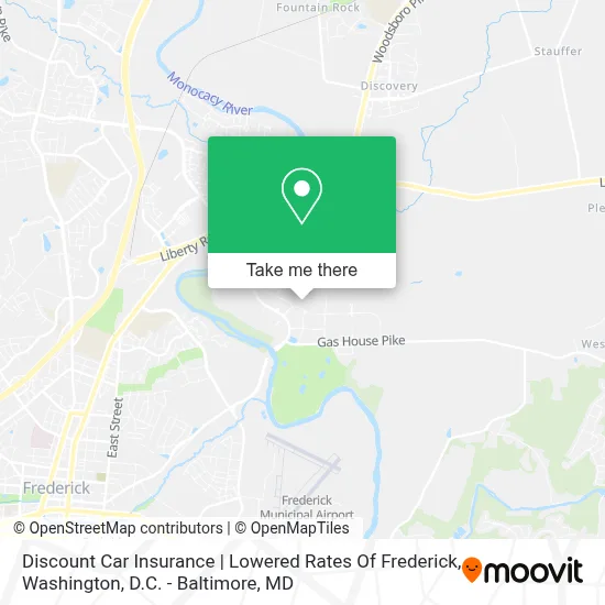 Discount Car Insurance | Lowered Rates Of Frederick map