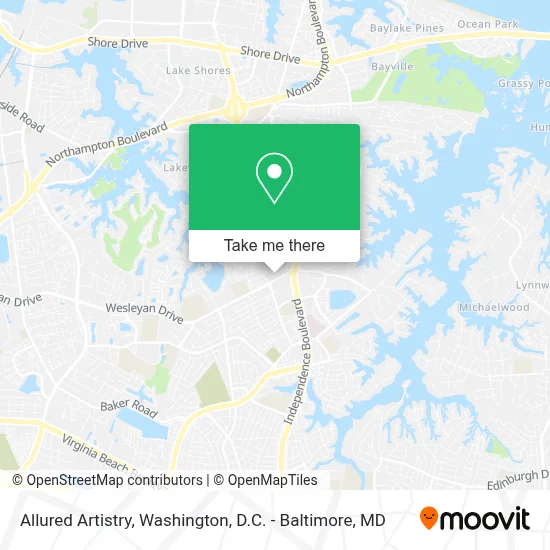 Allured Artistry map