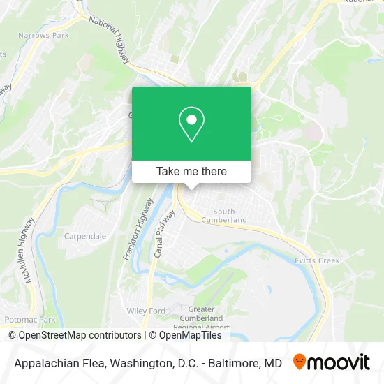 Appalachian Flea map