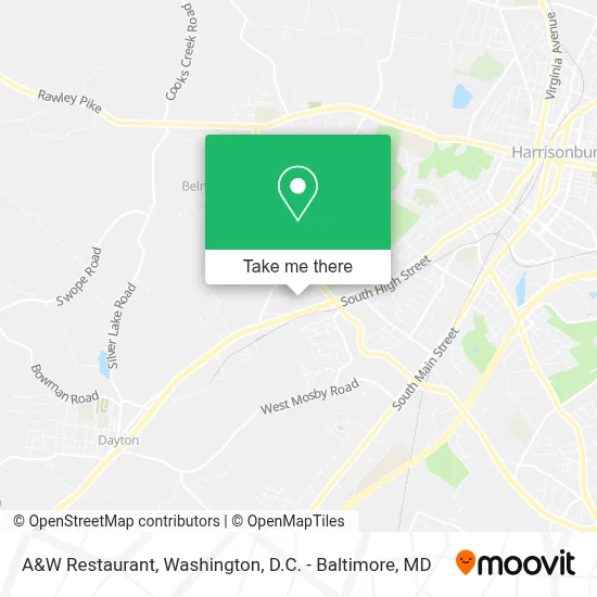 A&W Restaurant map