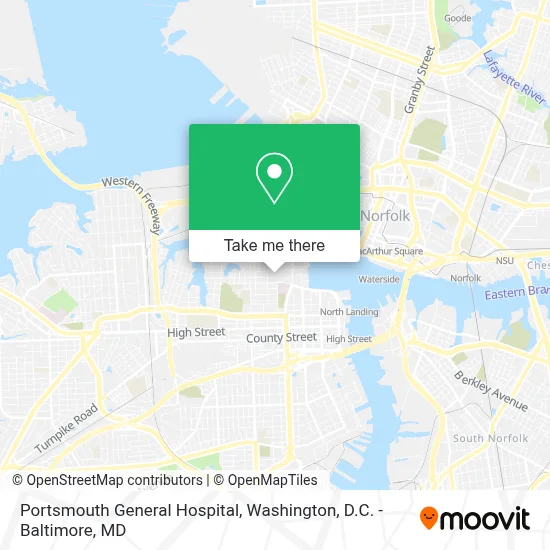 Portsmouth General Hospital map