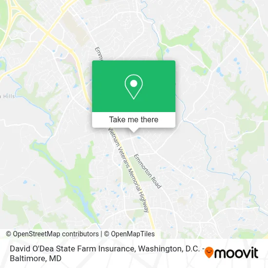 David O'Dea State Farm Insurance map