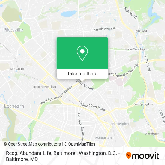 Rccg, Abundant Life, Baltimore. map