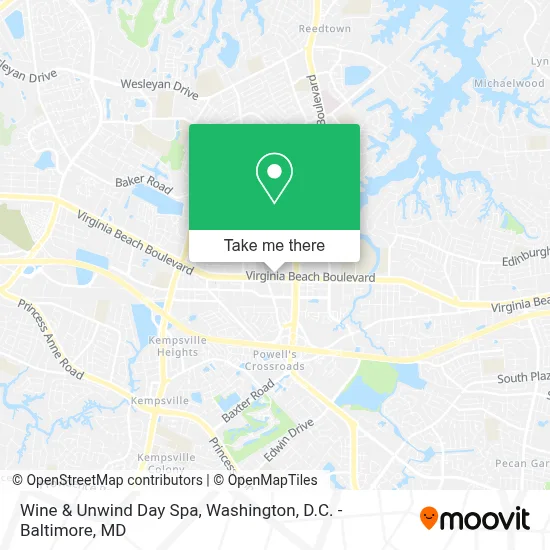 Wine & Unwind Day Spa map