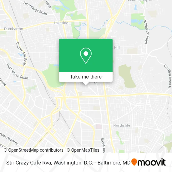 Stir Crazy Cafe Rva map